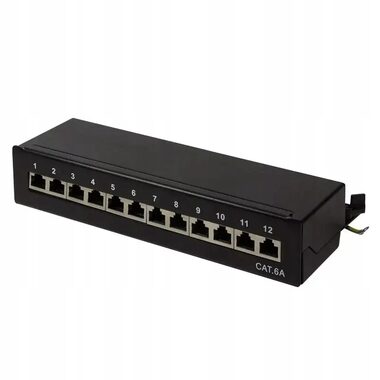 LogiLink NP0019B černá / Patch panel / 12x RJ45 / CAT6