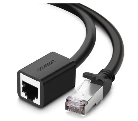 UGREEN 11281 Prodlužovácí kabel RJ45 (M) - RJ45 (F) CAT6 FTP 2m černá