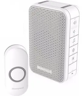 Honeywell Home DC313NP2 / bezdrátový zvonek / dosah až 150 m / 6 melodií