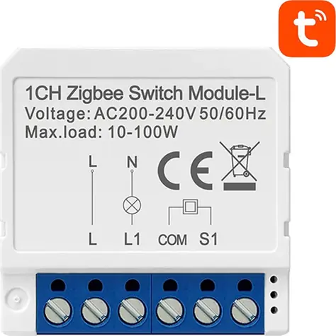 Avatto LZWSM16-W1 bílá / Bezutrální zásuvkový inteligentní spínač / Wi-Fi / Tuya 