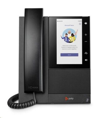 Poly CCX 505 černá / IP Telefon / MS Teams / 24 linek / 5" displej / 2x RJ-45 / PoE