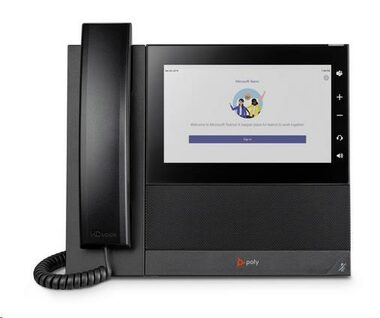Poly CCX 600 černá / Multimediální telefon / MS Teams / 24 linek / 7" displej / 2x RJ-45 / WiFi / BT / PoE