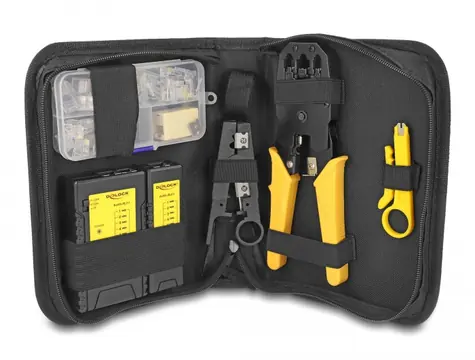 DeLock Sada Síťových nástrojů pro RJ45 a RJ11 černá