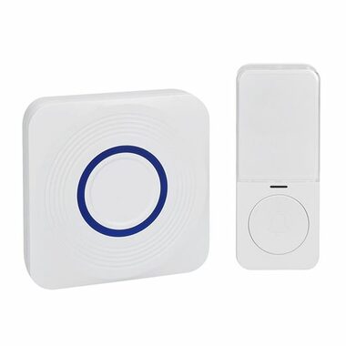 Solight bezdrátový zvonek bílá / bateriový + USB / 200m / learning code