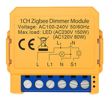Avatto ZDMS16-2 žlutá / Chytrý spínač / ZigBee