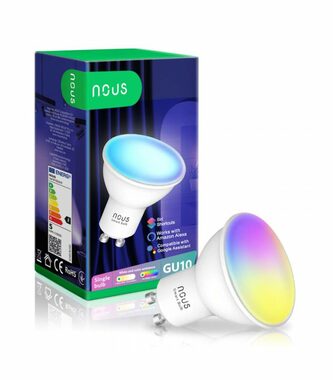 Nous P8 / Chytrá žárovka / GU10 / 380 lm / RGB / WiFi