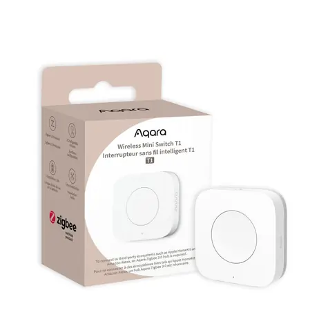 Aqara Wireless Mini Switch T1 / Bezdrátový vypínač / Zigbee