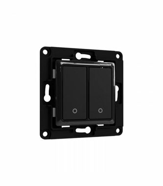 Shelly Wall Switch 2 - nástěnný vypínač černá / bez rámečku