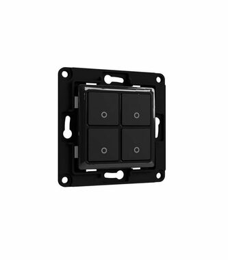 Shelly Wall Switch 4 - nástěnný vypínač černá / bez rámečku