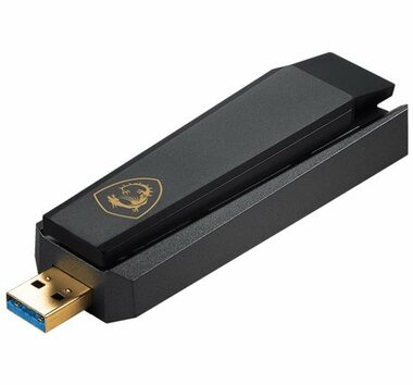 MSI WiFi USB adaptér AXE5400 / WiFi 6E / až 2402 Mb/s / Beamforming / WPA3
