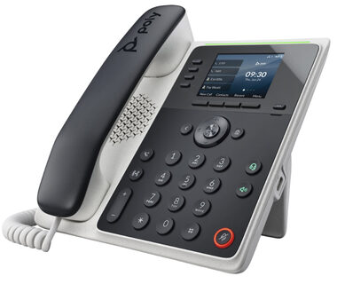 Poly Edge E220 černá / IP Telefon / 16 linek / 2.8" displej / BT / USB-C / 2x RJ-45 / PoE 