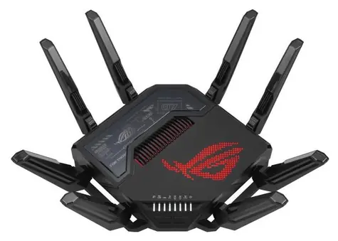 ASUS ROG Rapture GT-BE98 / Herní router / 2.4 GHz / 5.0 GHz / 6.0 GHz / 2x WAN / 4x LAN / WiFi 7 / AiMesh / doprodej