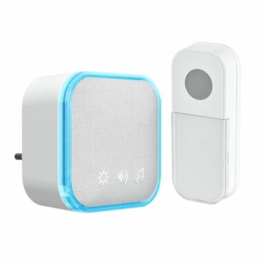 Solight 1L76 bezdrátový zvonek bílá / dosah 180m / do zásuvky / learning code