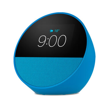 Amazon Echo Spot 2024 modrá / Chytrý budík s úmělou inteligencí Alexa / Wi-Fi / BT / Jack