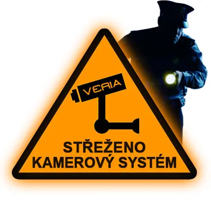 VERIA Reflexní výstražná samolepka - kamerový systém