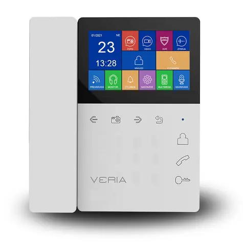 VERIA 7043B LCD monitor videotelefonu se sluchátkem bílá