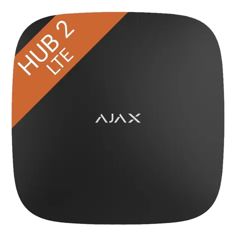 AJAX Hub 2 4G (8EU/ECG) ASP black (38240) /  Centrální ovládací panel / Ethernet + 2x GSM SIM / LTE