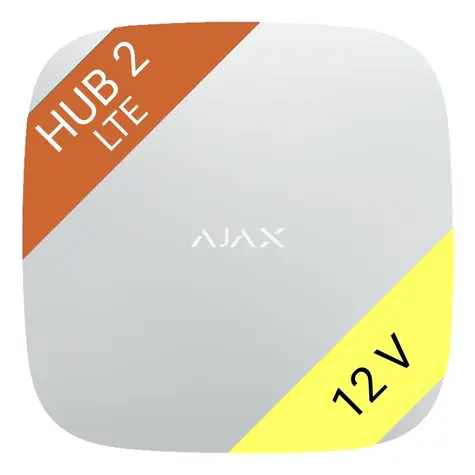 AJAX Hub 2 4G (8EU/ECG) ASP 12V white /  Centrální ovládací panel / Ethernet + 2x GSM SIM / LTE