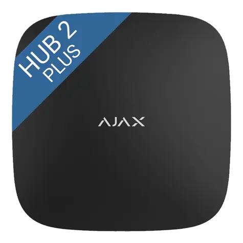 AJAX Hub 2 Plus (8EU/ECG) ASP black (38244) / Pokročilý centrální ovládací panel / 2x SIM LTE + Ethernet + Wi-Fi 