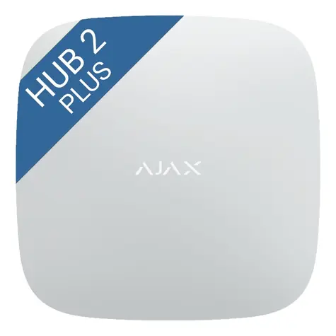 AJAX Hub 2 Plus (8EU/ECG) ASP white (38245) / Pokročilý centrální ovládací panel / 2x SIM LTE + Ethernet + Wi-Fi 