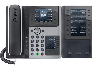 Poly Edge E450 černá / IP Telefon / displej / 1x USB 2.0 Type-C / 2x LAN