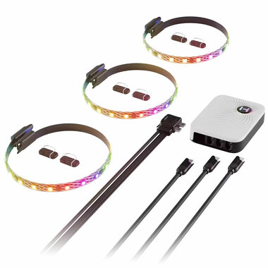 Hyte LS10 LED Strip x 3 + Nexus Portal černá / LED pásek / 20x LED / Nexus Link