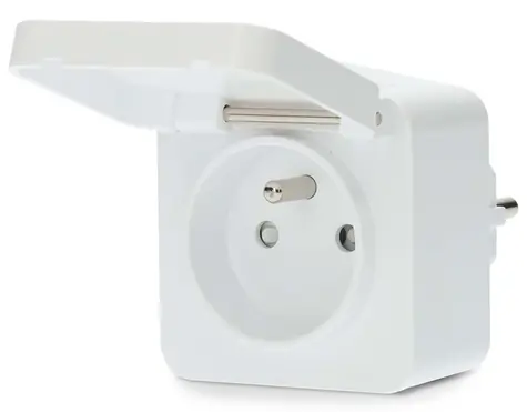 Nedis SmartLife Chytrá Zásuvka bílá / Wi-Fi / IP44 / Měřič výkonu / 3680 W / Android & iOS