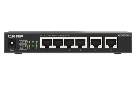 QNAP QSW-2104-2T-R2 / Switch / 4x2500Mbps / 2x10Gbps