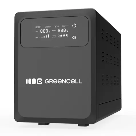 Green Cell 800VA / 500W / Záložní zdroj / 2–6 ms / 12V / 2x Schuko