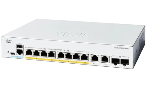 Cisco Catalyst C1300-8P-E-2G / Switch / 8x GLAN / 2x SFP PoE+ 67W