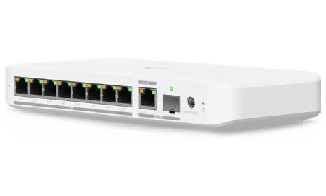 Ubiquiti UniFi Switch Flex Mini 2.5G PoE / 8× 2.5GbE LAN / 1× 10G combo