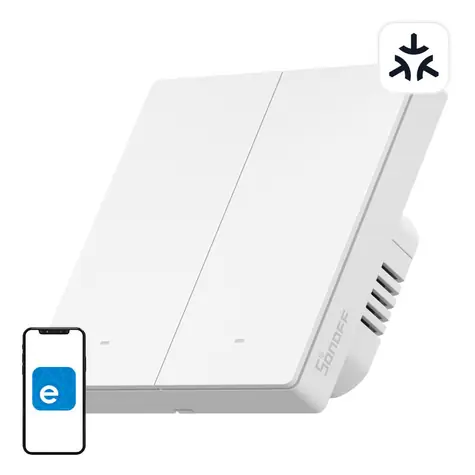 Sonoff M5 2C Chytrý scénický nástěnný vypínač (2-kanálový) bílá / WiFi