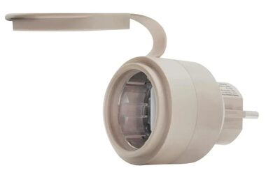 Shelly Outdoor Plug S Gen3 Chytrá venkovní zásuvka béžová / Wi-Fi / Bluetooth / měření spotřeby