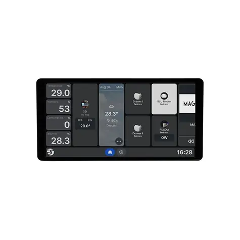 Shelly Wall Display X2i stříbrná / dotykový nástěnný panel s relé / WiFi / Bluetooth