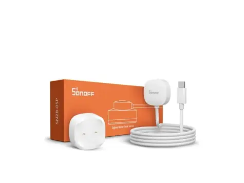 SONOFF SNZB-05P Zigbee senzor úniku vody a detekční kabel WLDC200 bílá