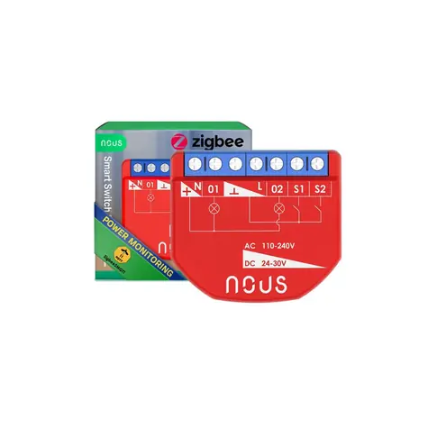Nous B3Z ZigBee Smart Spínací Modul / 2 kanály / měření spotřeby