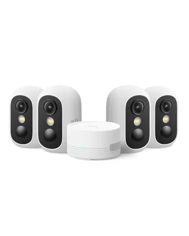 Anker eufy C35 bílá / HomeBase Mini + 4x IP kamera / 1080p / 130° / noční vidění / microSD / Wi-Fi