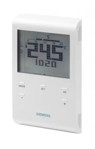 Rozbaleno - Siemens RDE100.1 / Programovatelný digitální prostorový termostat / drátový / rozbaleno