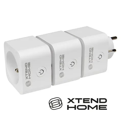 Xtend Home ZA101M set 3ks / Chytrá zásuvka / měření příkonu / správné spínání fáze / Tuya