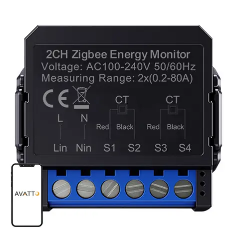 Avatto ZWPM16-2 Chytrý obousměrný elektroměr ZigBee