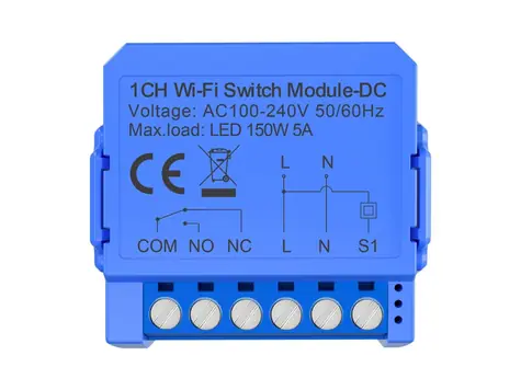 Avatto WSM16-DC32V-1 1kanálový spínací modul WiFi s beznapěťovým kontaktem