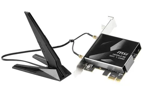 MSI WiFi PCIe adaptér HERALD BE9400 WI-FI 7 / PCI-E / 6 GHz & 5GHz & 2.4GHz / Bluetooth 5.4