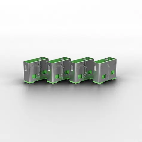 Lindy 40461 Blokátor portů USB bez klíče zelená / 10 ks