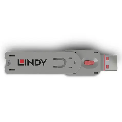 Lindy 40620 Blokátor portů USB s klíčem růžová / 4 ks