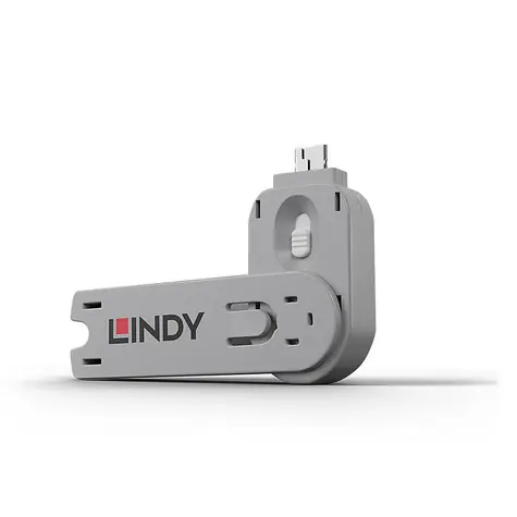 Lindy 40624 Blokátor portů USB-A s klíčem bílá / 4 ks