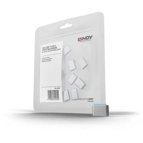 Lindy 40466 Krytka portů USB-C modrá / 10 ks