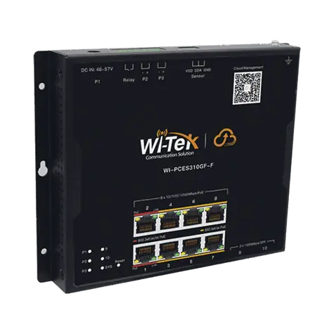 Wi-Tek WI-PCES310GF Cloud PoE switch 8x RJ45 + 2x SFP / 120W