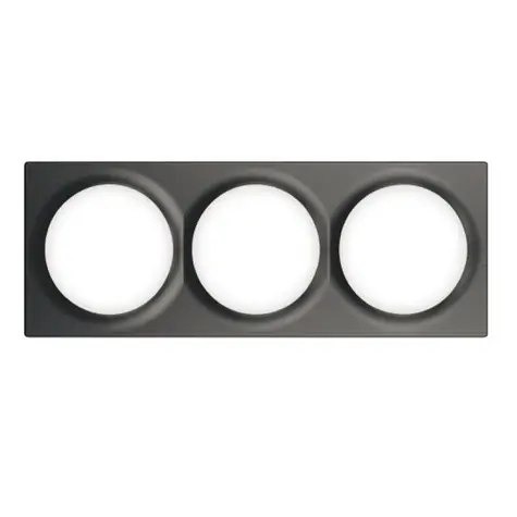FIBARO Walli Triple Cover Plate FG-Wx-PP-0004-8 / trojrámeček pro vypínače Walli šedá