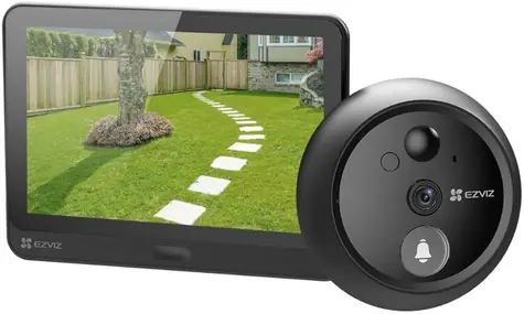 EZVIZ HP4 Chytré dveřní kukátko černá / 155° / Wi-Fi / 2K / Monitor 4.3" / 4600 mAh