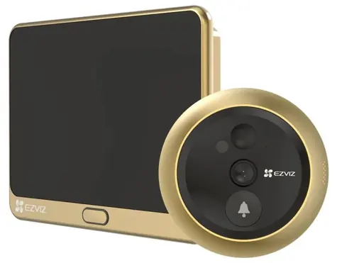 EZVIZ DP2C Chytré dvěřní kukátko zlatá / Wi-Fi / 1080p / kukátko / zvonek / IR 5m / PIR / LCD 4.3"